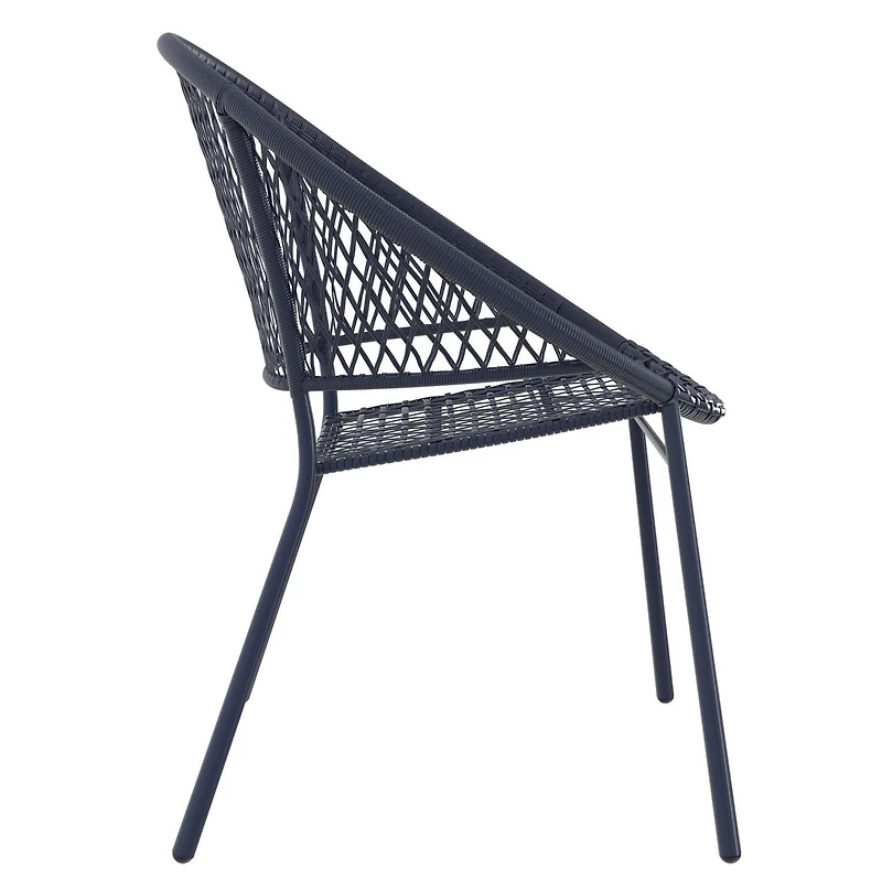 Chaise empilable en osier pour patio Mainstays Osier tissé à la main