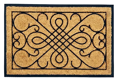 Extra Large Non-Slip Rubber Coir Door Mat – 24 Inch x 36 Inch, Rubber Ideal for Outdoor and Indoor Use