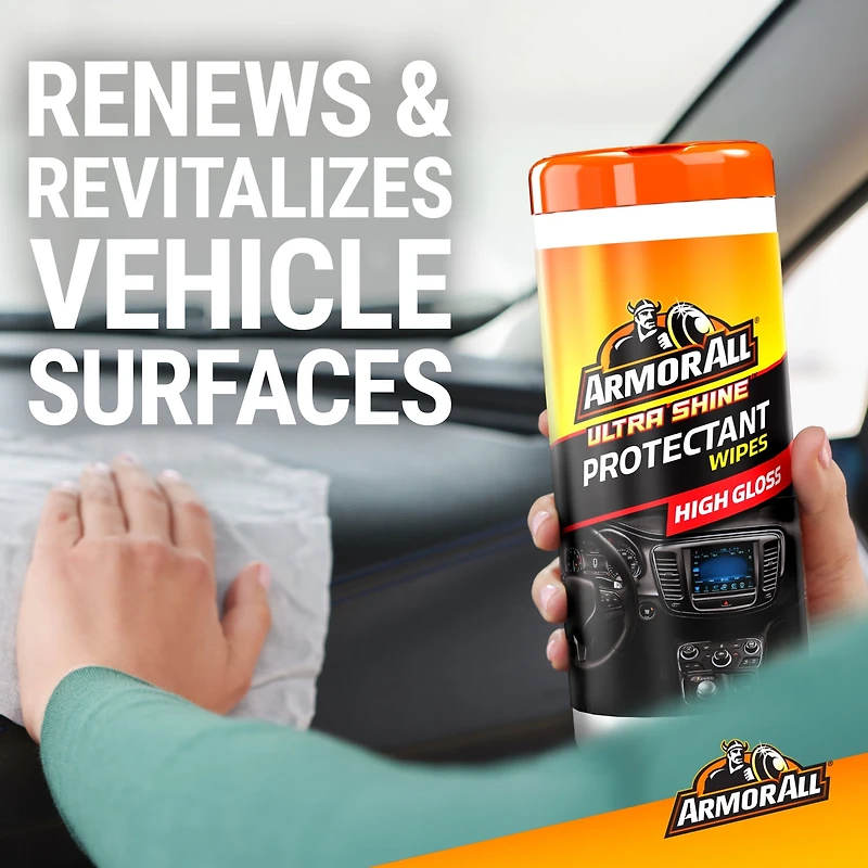 Armor All Ultra Shine Car Protectant Wipes (20 Count), Car Protectant Wipes