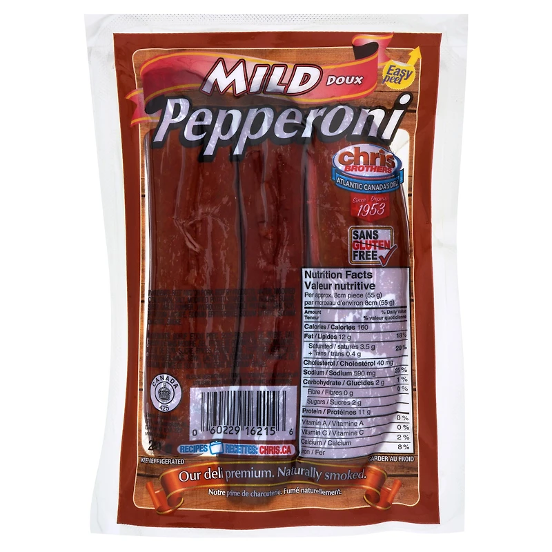 Chris Brothers Pepperoni Doux 250 grammes