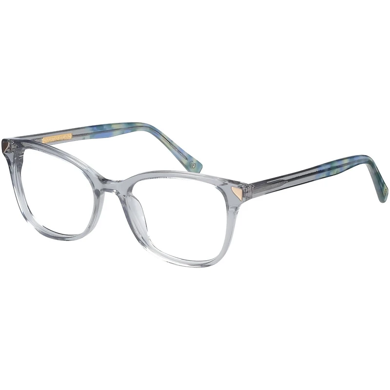 Christian Siriano Womens Prescription Eyeglasses, Gemma, Grey Crystal, 53-18-140