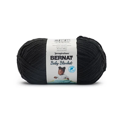 Bernat® Baby Blanket™ #6 Super Bulky Polyester Yarn, Licorice 10.5oz/300g 220 Yards