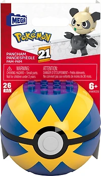 MEGA Pokémon Pancham Building Toy Kit, Poseable Action Figure (26 Pieces) for Kids