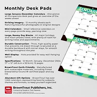 BrownTrout Large Print 2024 17x12 Inch Desk Pad, 9781975468699