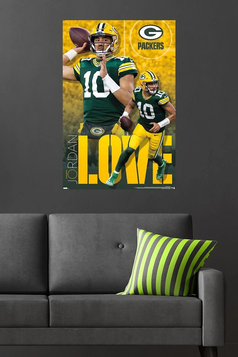 NFL Green Bay Packers - Jordan Love 24 Wall Poster, 22.375" x 34"