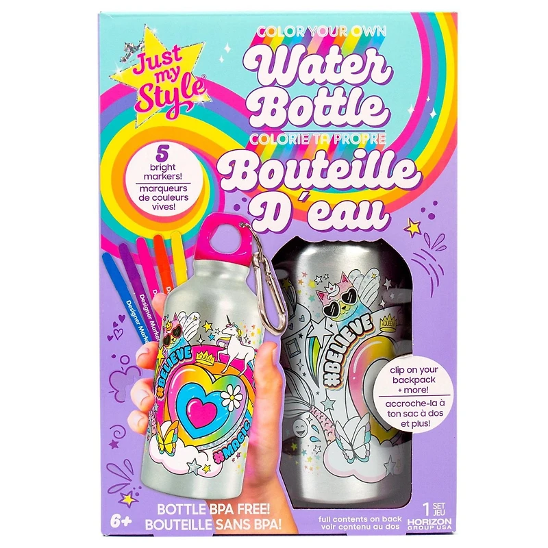 Just My Style Colorie ta Propre Bouteille d’eau 6 ans et plus