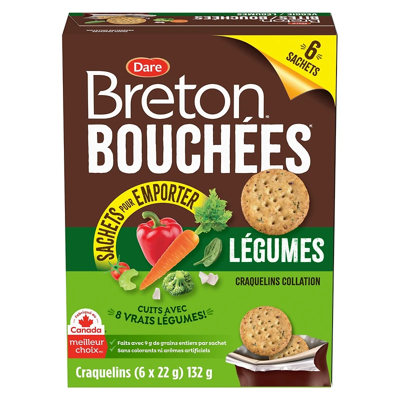 Breton Légumes Bouchées Sachets 6x22g