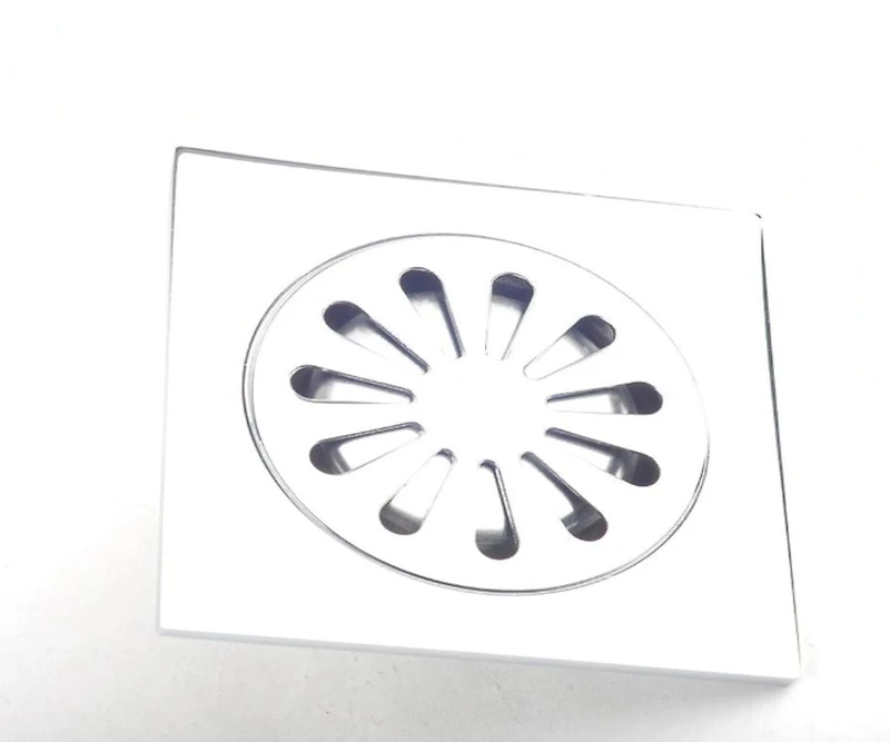 DROP Bath and Kitchen DR091051 Drain de plancher de douche série Flower en chrome