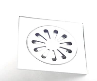 DROP Bath and Kitchen DR091051 Drain de plancher de douche série Flower en chrome