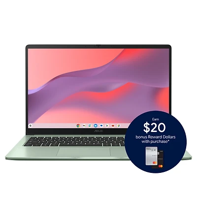 ASUS Chromebook CX15 Laptop, 15.6” 16:9 FHD (1920 x 1080) Anti-Glare Display, Intel® Celeron® N4500 Processor, 128GB Storage, 8GB RAM, ChromeOS, Misty Green Paint, CX1505CKA-DS01-CB