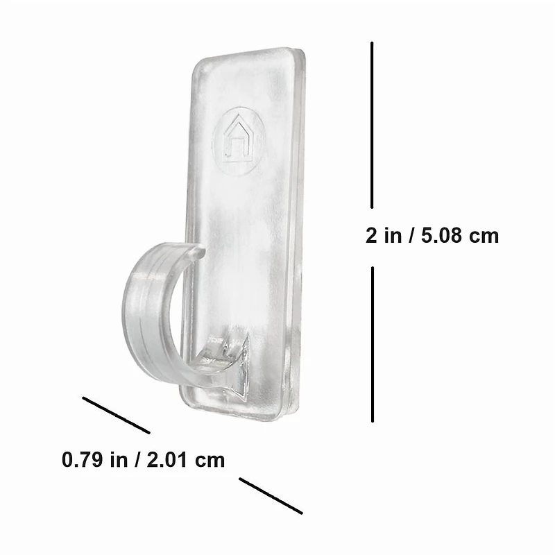 Simple Living Solutions Grand Crochets adhésifs (12ct), Clip adhésif en plastique