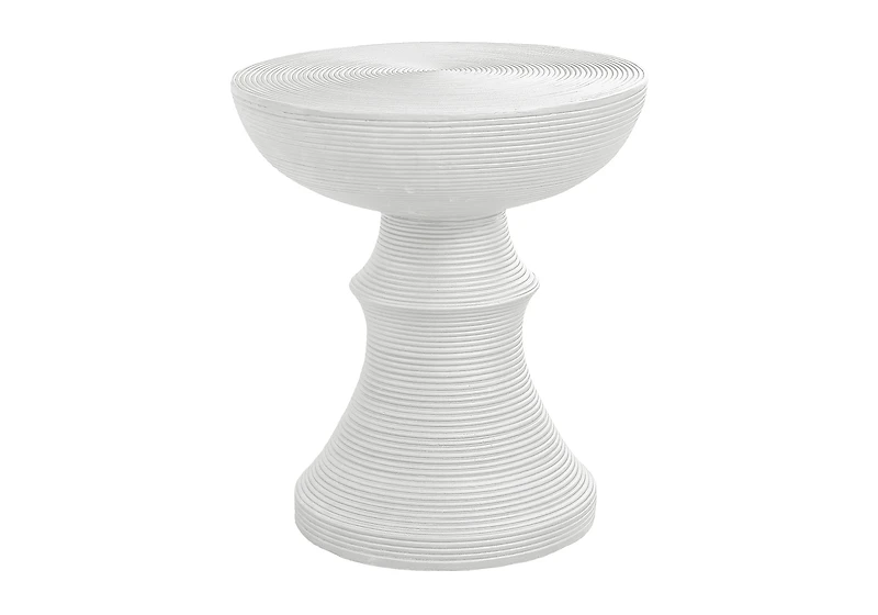 Monarch Specialties - Table D'Appoint, 25"H, Intérieur Ou Extérieur, Table D'Appoint, Bout, Chambre À Coucher, Salon, Table De Nuit, Rond, Blanc, Contemporain, Moderne