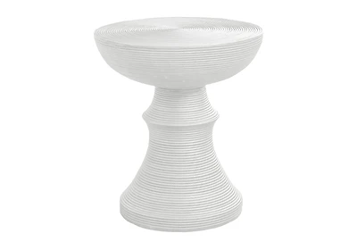 Monarch Specialties - Table D'Appoint, 25"H, Intérieur Ou Extérieur, Table D'Appoint, Bout, Chambre À Coucher, Salon, Table De Nuit, Rond, Blanc, Contemporain, Moderne