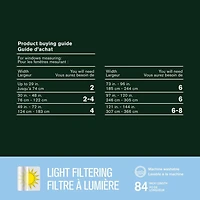 Panneau de tenture filtrant à œillets Farley Hometrends de 213 cm (84 po) Panneau a oeillets