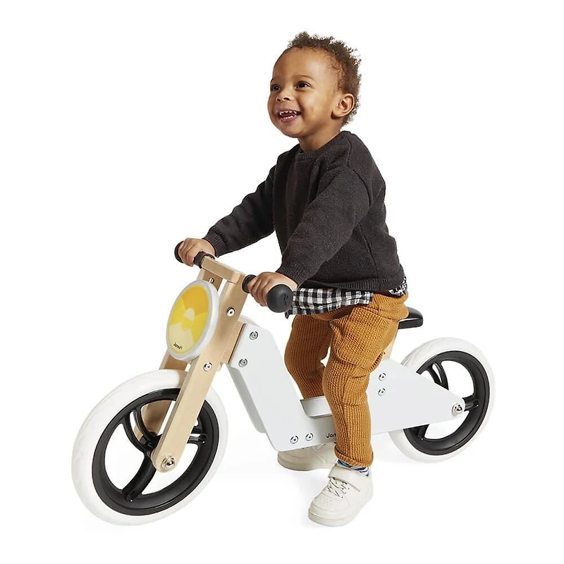 Janod - Tricycle 2 en 1 - Vélo Rétro Naturel - Jouet Développeur de Compétences Motrices - Pour Bébés et Tout-Petits - Dès 18 Mois - 332808
