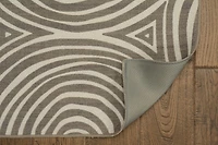 Outdoor Washable Ocoee Ivory & Brown 7' x 9' Area Rug
