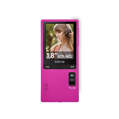 Borne Lecteur MP3 vidéo 8 Go - Rose