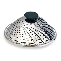 Starfrit Marguerite à Légumes en AcierIinoxydable, Repliable, Poignée Amovible et Extensible, Pieds en Silicone, Compatible avec le Lave-Vaisselle