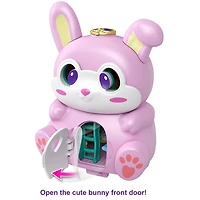Polly Pocket-Coffret Transformable Lapin, avec Polly et figurine lapin