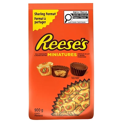 REESE'S Miniatures PEANUT BUTTER CUPS Candy, 900g
