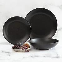 Safdie & Co. Luxury Premium Stoneware Tableware Dishware Dinnerset 12 Piece Set Ebony