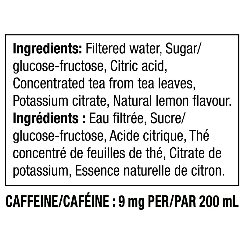 Fuze thé glacé au citron, 200 ml, paquet de 10