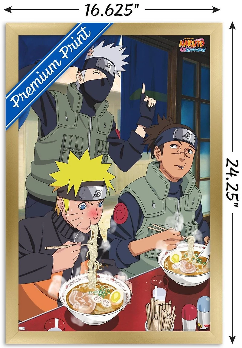 Naruto Shippuden - Food Wall Poster, 22.375" x 34" Framed