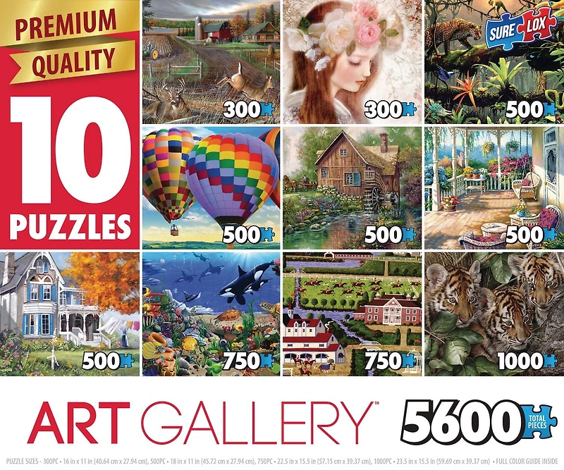 Sure-Lox 10-in-1 Multi-Pack Art Gallery Puzzle