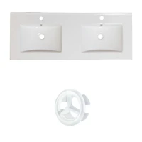 American Imaginations 48-in. W Ceramic Top Set White AI-20940