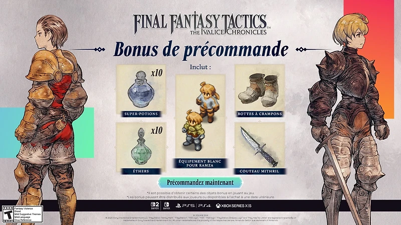 Jeu vidéo FINAL FANTASY TACTICS – The Ivalice Chronicles– pour (NSW)