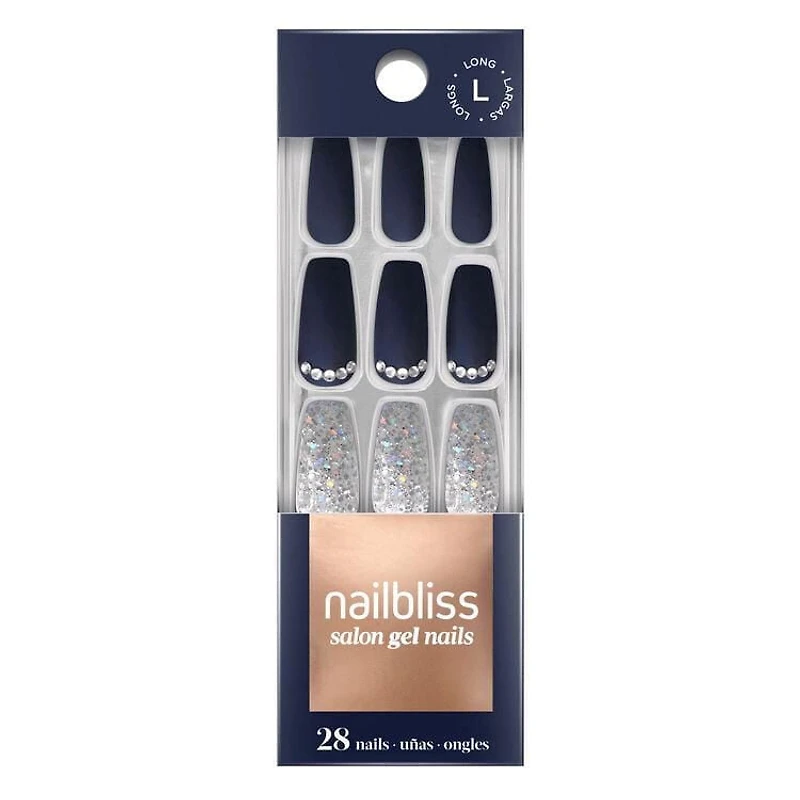 DASHING DIVA - GEL NAIL - NAVAL GLAMOUR Ongles prêts- à- coller