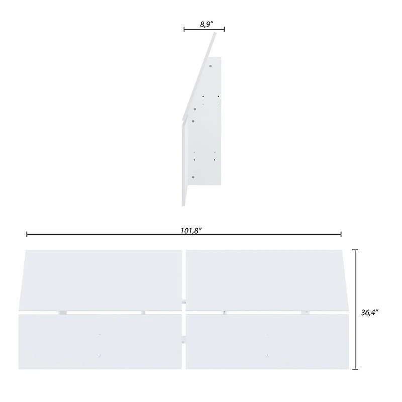 Nexera Queen Size Panoramic Headboard