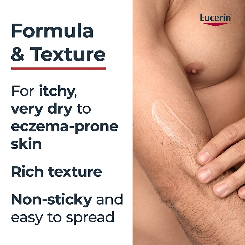 Crème hydratante quotidienne Eczema Relief d’Eucerin pour visage et corps sujette à l'eczéma