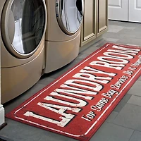 Tapis de couloir classique à sous-couche en caoutchouc de la collection Laundry