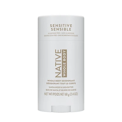 Native Sandalwood & Shea Butter Sensitive Whole Body Deodorant 2.4 oz, 68G