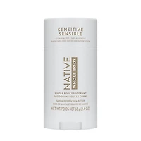 Native Sandalwood & Shea Butter Sensitive Whole Body Deodorant 2.4 oz, 68G
