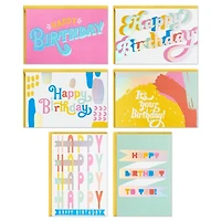 Hallmark Birthday Cards Assortment, 36 Cards with Envelopes (Pastels)
