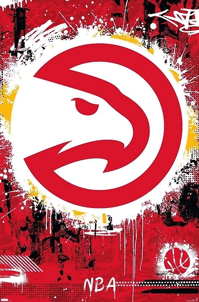 NBA Atlanta Hawks - Maximalist Logo 23 Wall Poster, 22.375" x 34"