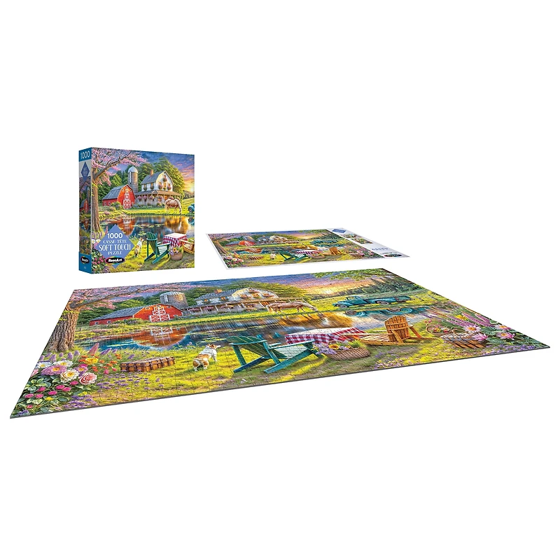 RoseArt - Soft Touch 1000 pièces - Arrière-cour - Puzzle emboîtable pour adulte