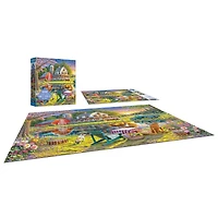 RoseArt - Soft Touch 1000 pièces - Arrière-cour - Puzzle emboîtable pour adulte
