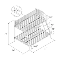 Lits superposés en métal Bushwick de Novogratz, une place/deux places, noir