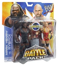 WWE – Battle Pack : Figurines Ryback c. Mark Henry avec poubelle – Ensemble de 2
