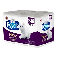 Royale Velour papier hygiénique, 12 équivalant à 48 rouleaux