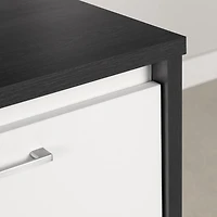 South Shore Myro Kitchen Island Natural Walnut and White