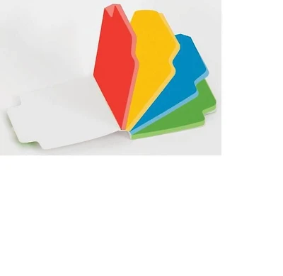 Notes d'index, colorées, paquet de 4