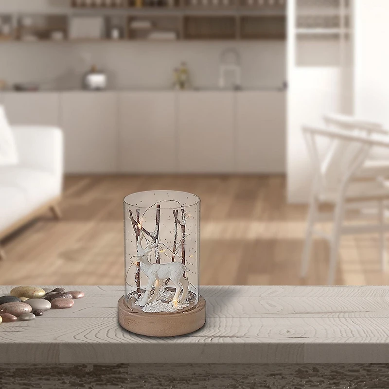 Branche De Renne De Support En Verre De Cylindre Mené