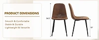 Noble House Ensemble de 4 chaises de restaurant modernes de style médiéval avec coussins