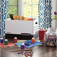 Bankers Box® R-Kive® - Letter/Legal Storage Box, White/Black, 2 pack