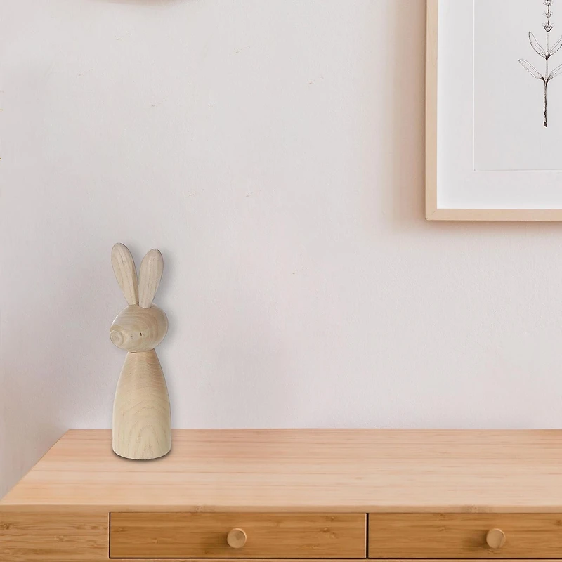 Décor De Lapin En Bois Naturel