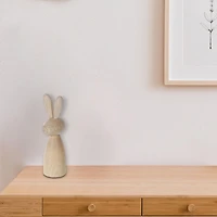 Décor De Lapin En Bois Naturel